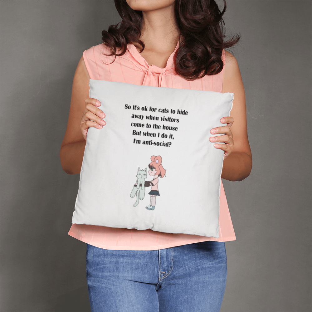 Anti-Social? No, Just Cat-Level Selective — Classic Pillow
