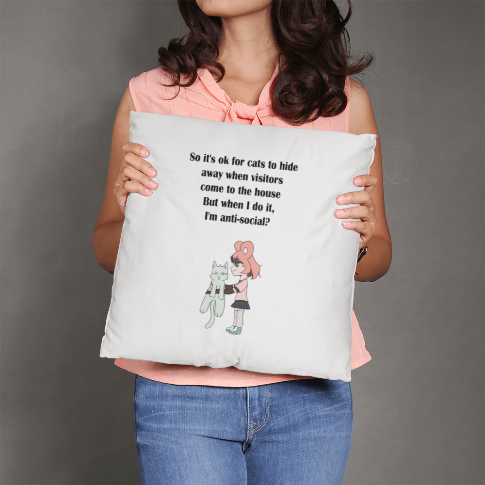 Anti-Social? No, Just Cat-Level Selective — Classic Pillow