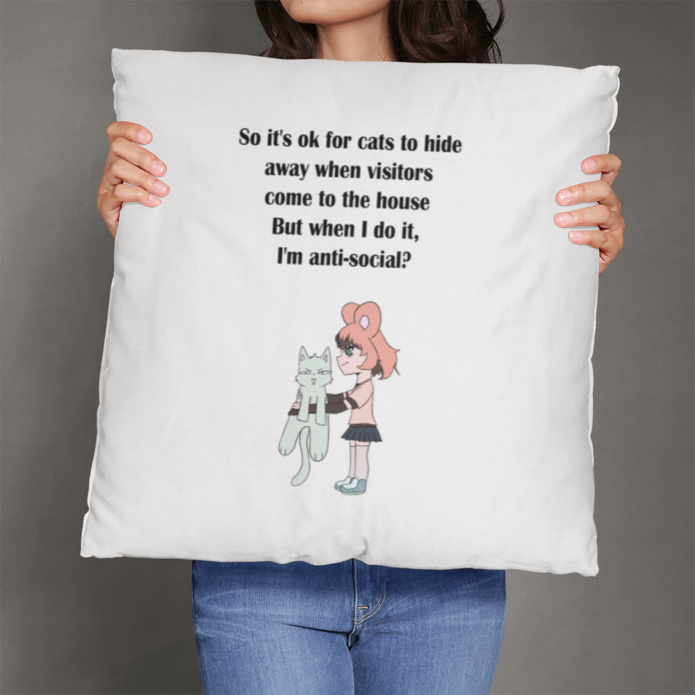 Anti-Social? No, Just Cat-Level Selective — Classic Pillow