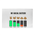 My Social Battery — Funny Introvert Cat Welcome Mat