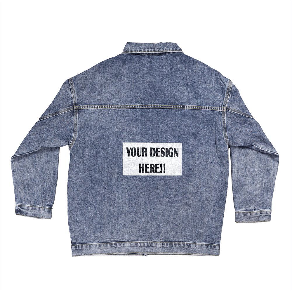 Custom Design Oversized Women's DTG Denim Jacket