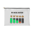 My Social Battery — Funny Introvert Cat Pencil Case