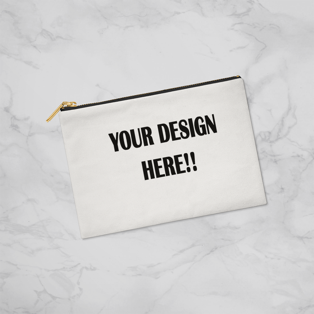 Custom Design Fabric Zippered Pouch - Small