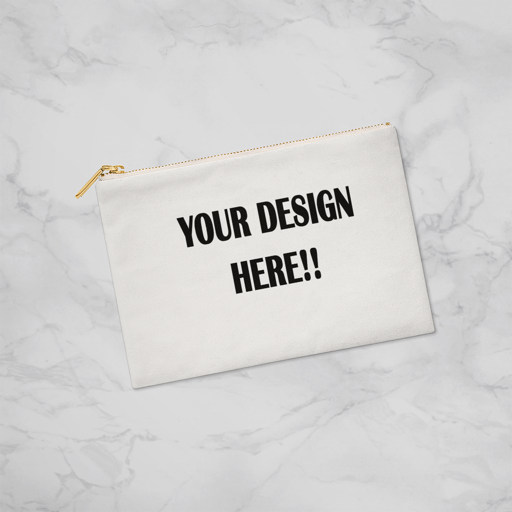 Custom Design Fabric Zippered Pouch - Small