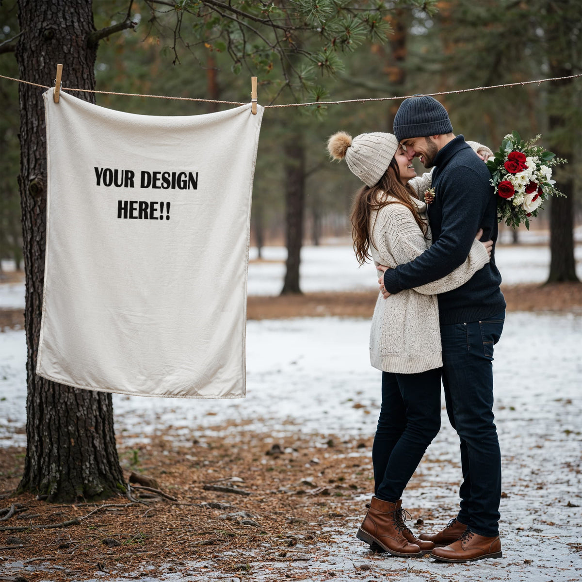 Custom Design Coral Fleece Blanket (3:4)