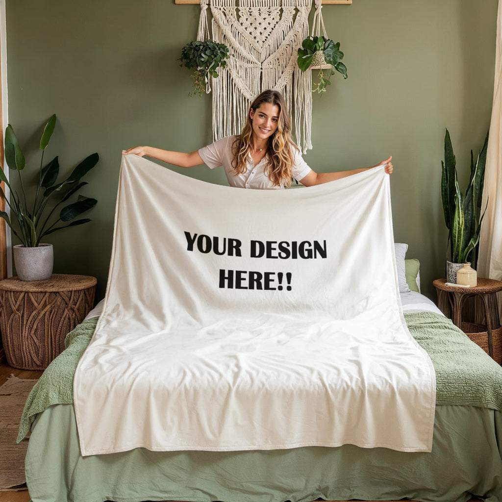 Custom Design Coral Fleece Blanket (3:4)