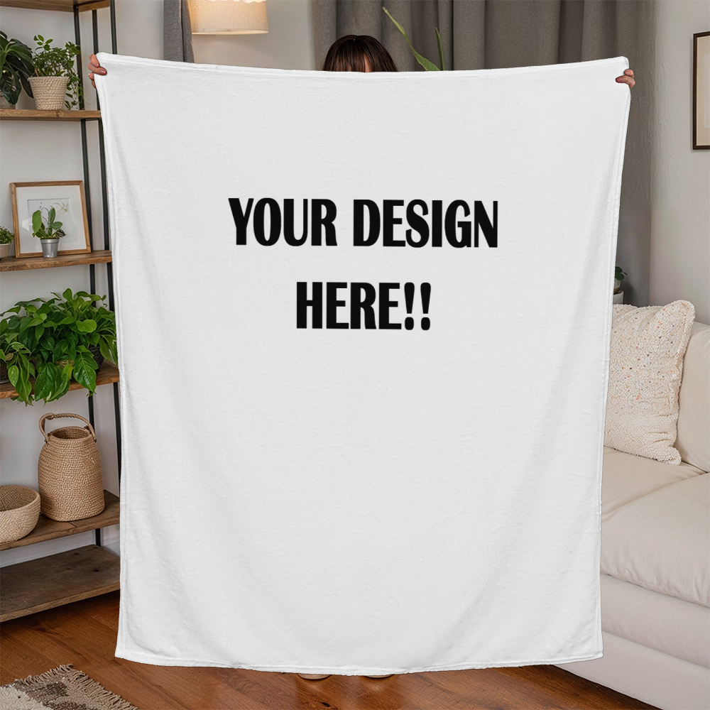 Custom Design Jersey Fleece Blanket 50" x 60"
