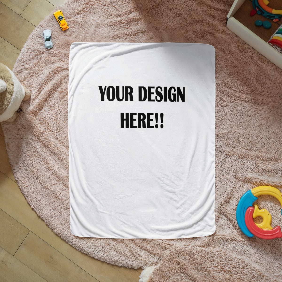 Custom Design Sherpa Fleece Blanket (3:4)