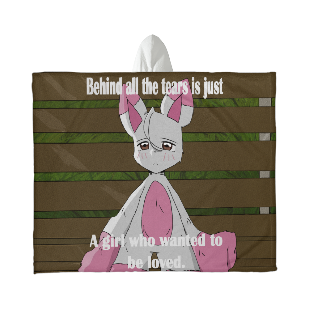Behind All the Tears — Hooded Sherpa Fleece Blanket