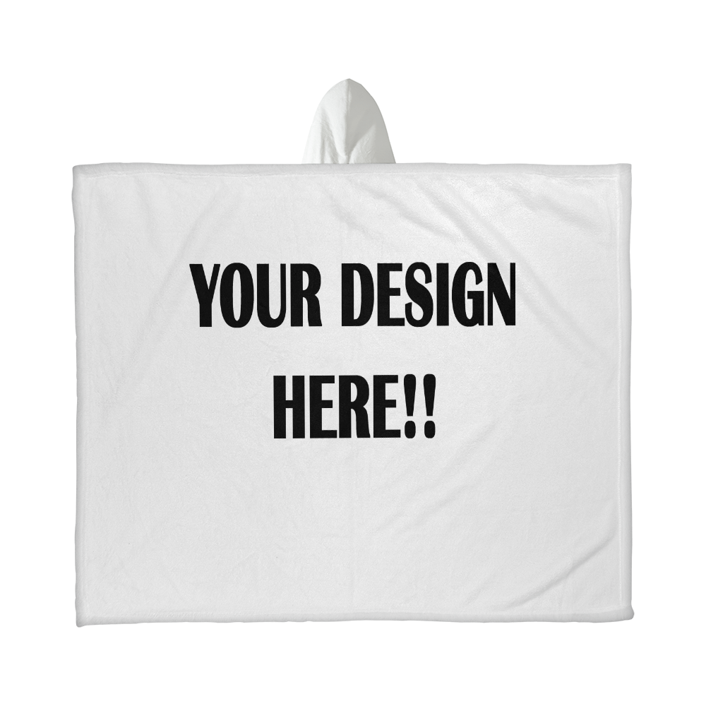 Custom Design Hooded Sherpa Fleece Blanket