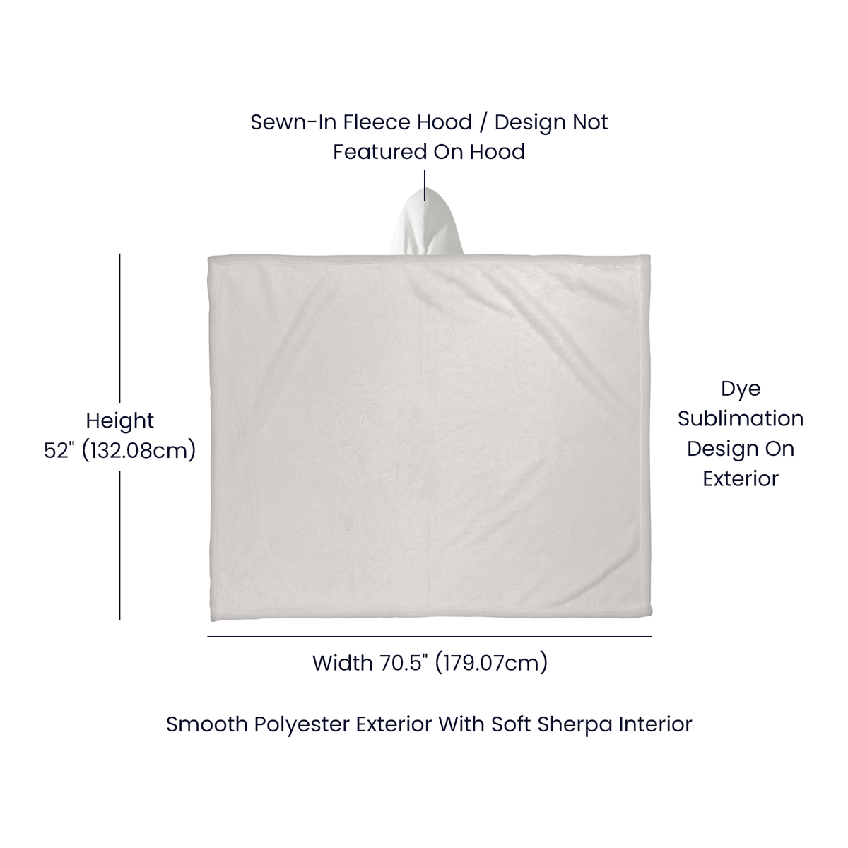 Behind All the Tears — Hooded Sherpa Fleece Blanket