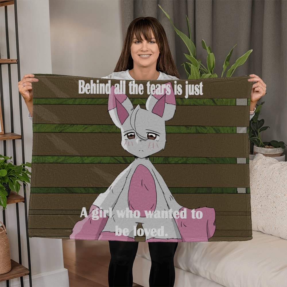 Behind All the Tears — Coral Fleece Blanket