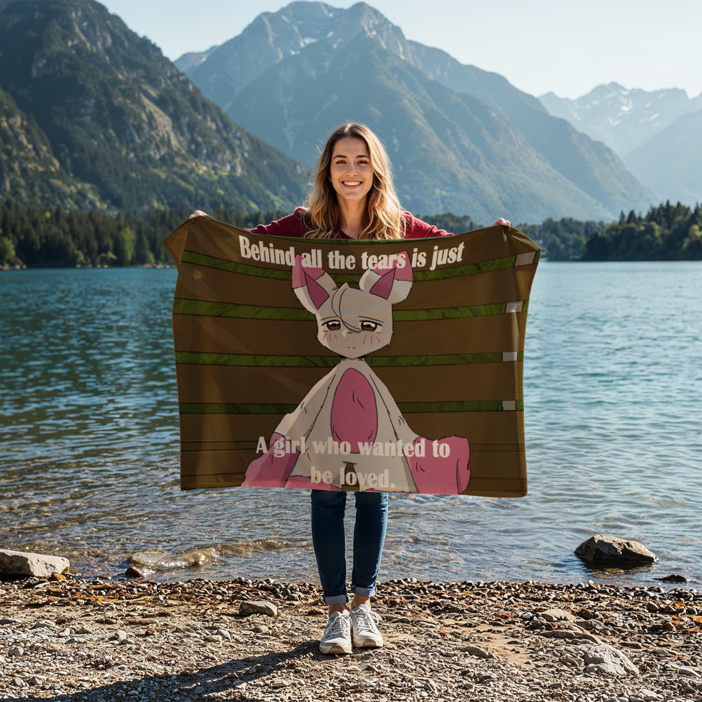 Behind All the Tears — Coral Fleece Blanket