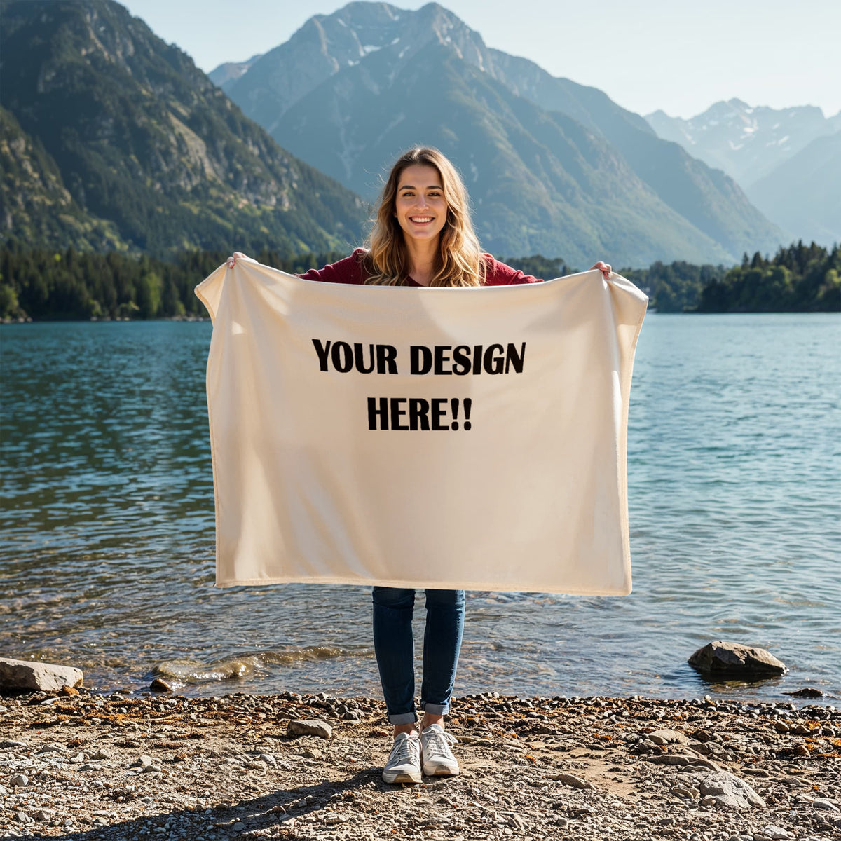 Custom Design Coral Fleece Blanket (4:3)
