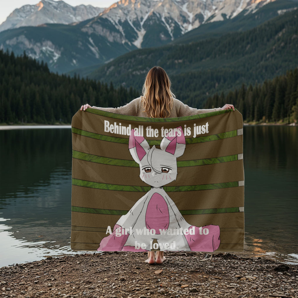 Behind All the Tears — Jersey Fleece Blanket (60" x 50")