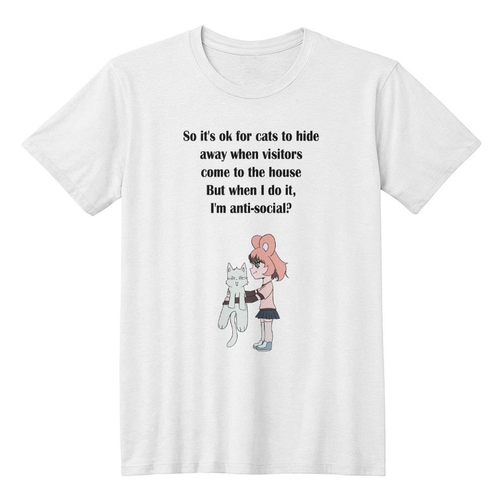 Anti-Social? No, Just Cat-Level Selective — Bella + Canvas 3001 Jersey Tee