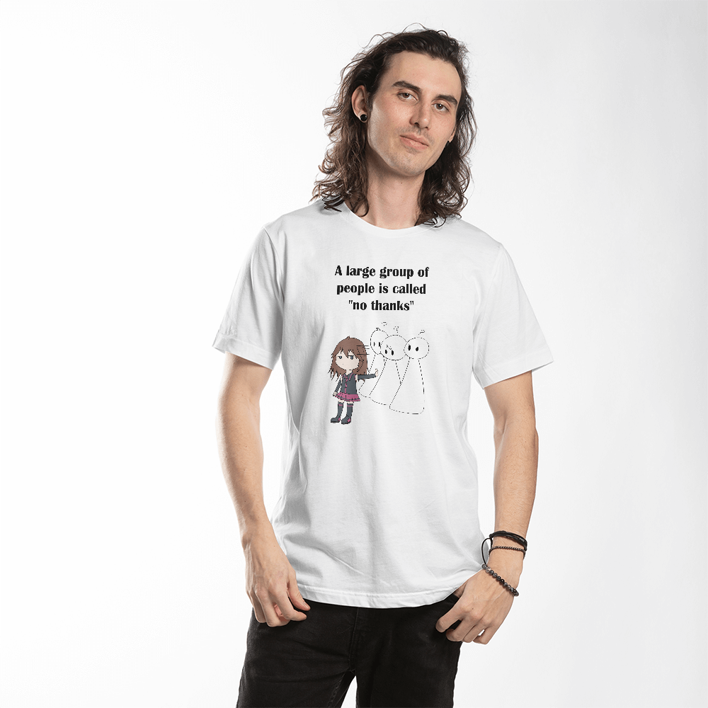 No Thanks Unisex T-Shirt — Funny Introvert Anime Gift
