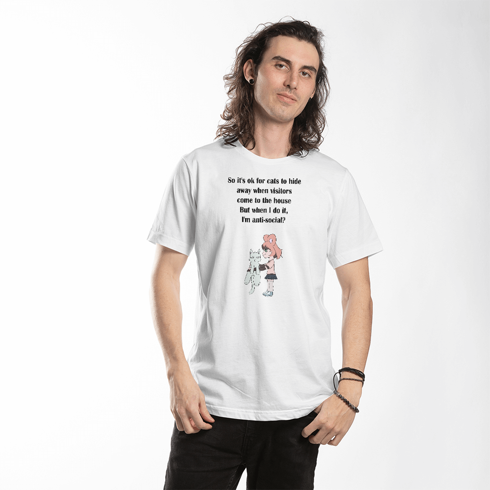 Anti-Social? No, Just Cat-Level Selective — Bella + Canvas 3001 Jersey Tee