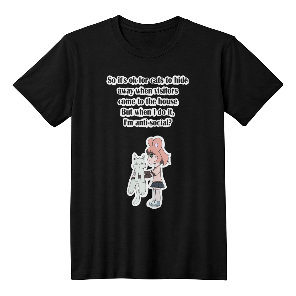 Anti-Social? No, Just Cat-Level Selective — Bella + Canvas 3001 Jersey Tee