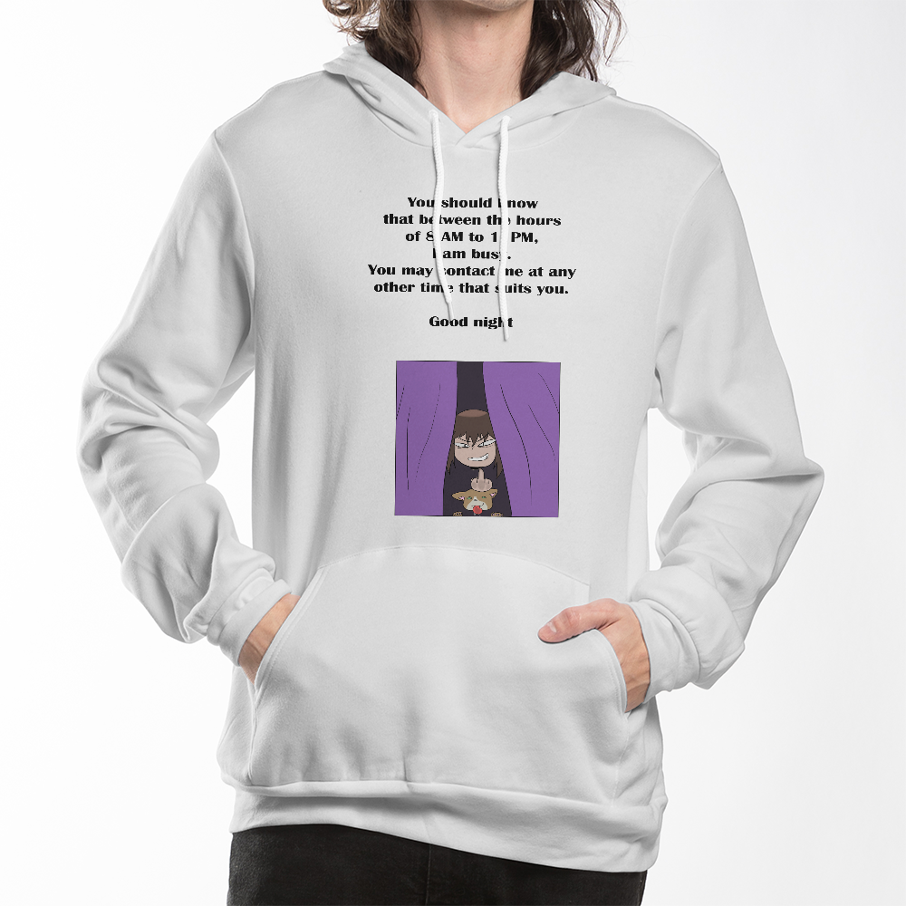 I Am Busy 8AM–11PM — Night Owl Pullover Hoodie