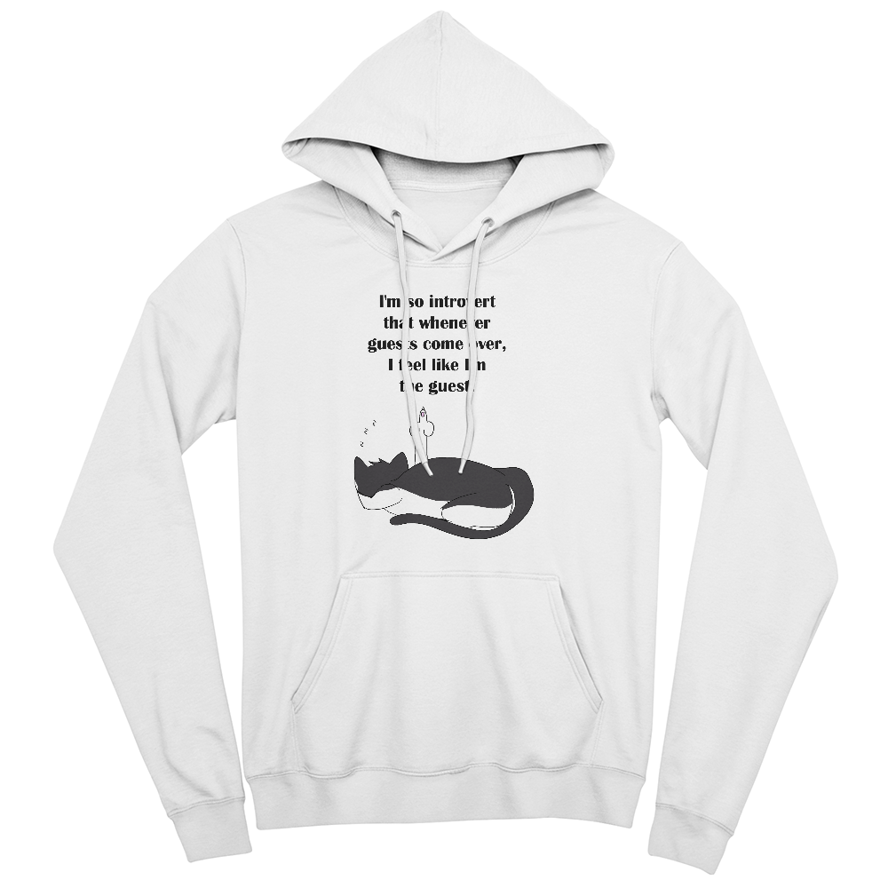 I Feel Like the Guest Pullover Hoodie — Funny Introvert Cat