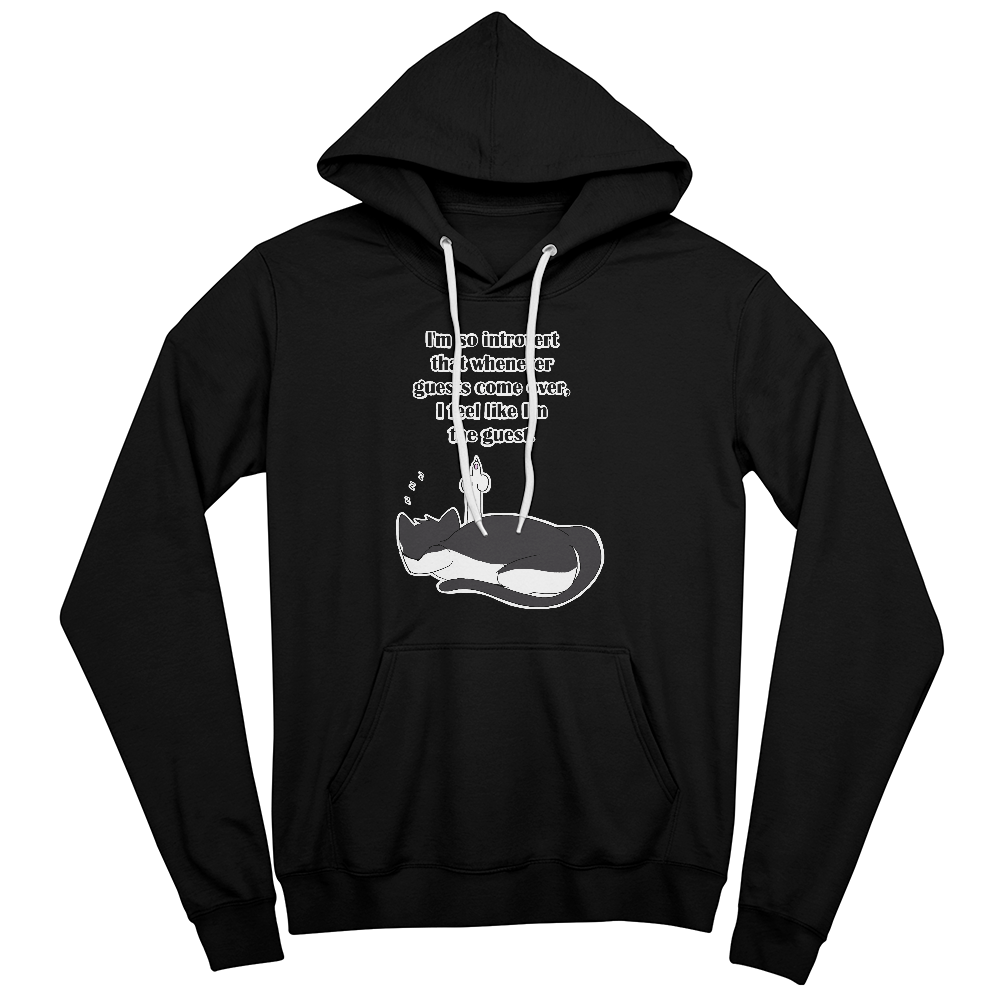 I Feel Like the Guest Pullover Hoodie — Funny Introvert Cat