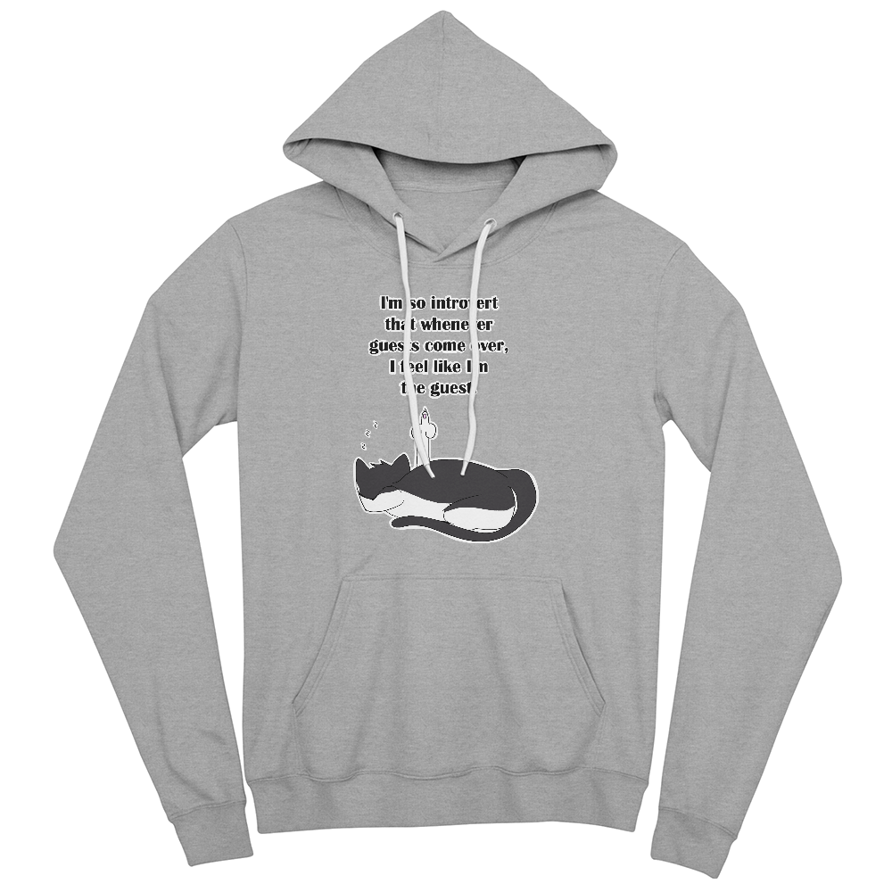 I Feel Like the Guest Pullover Hoodie — Funny Introvert Cat