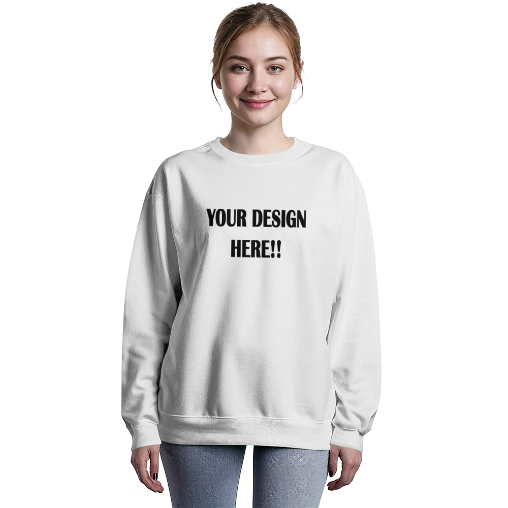 Custom Design Bella + Canvas 3945 Unisex Crewneck Sweatshirt Front Print