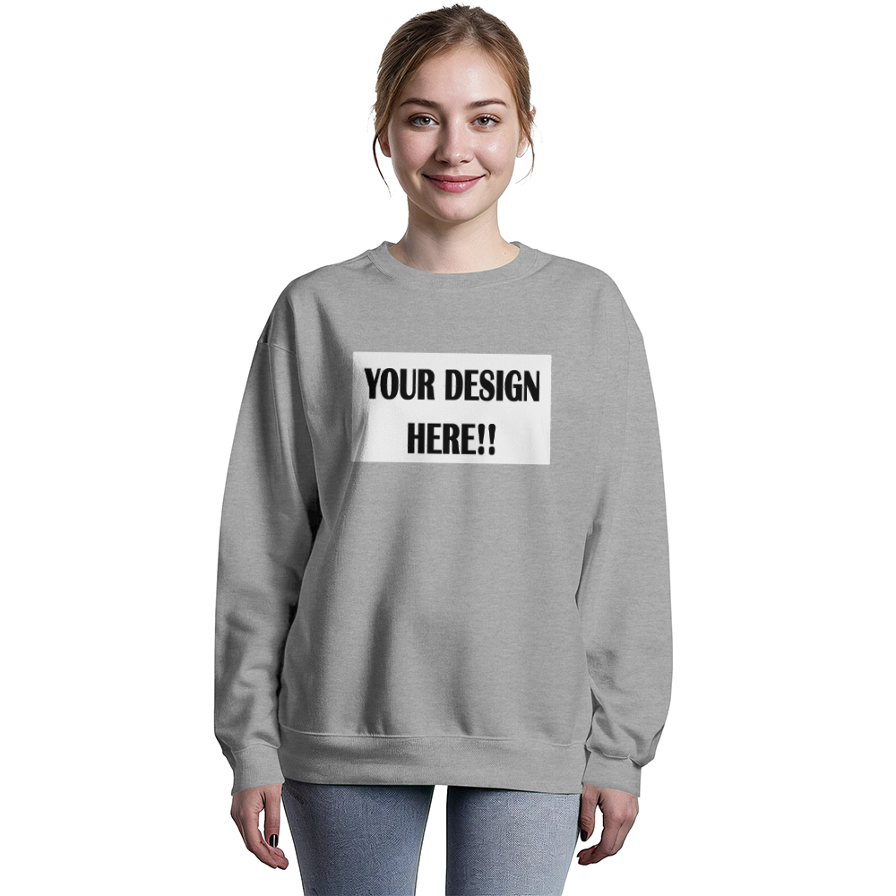 Custom Design Bella + Canvas 3945 Unisex Crewneck Sweatshirt Front Print
