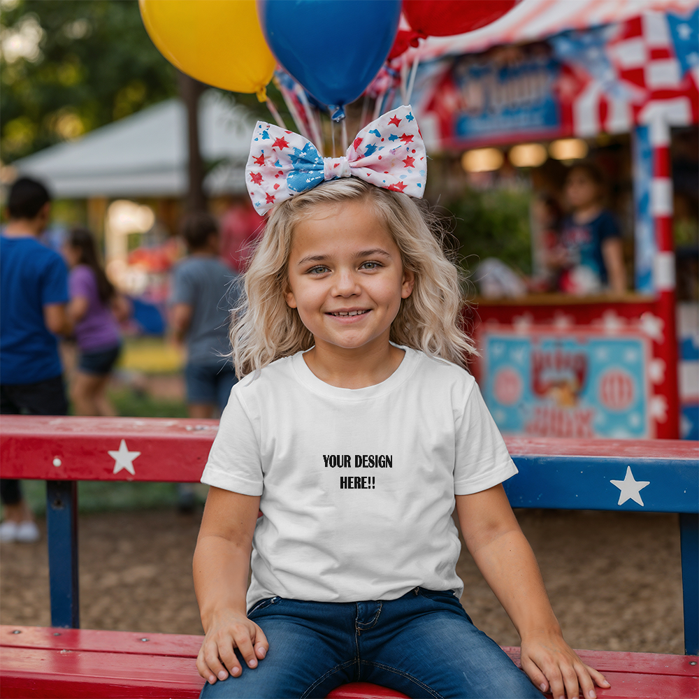 Custom Design Bella + Canvas 3001Y Unisex Youth T-Shirt Front Print