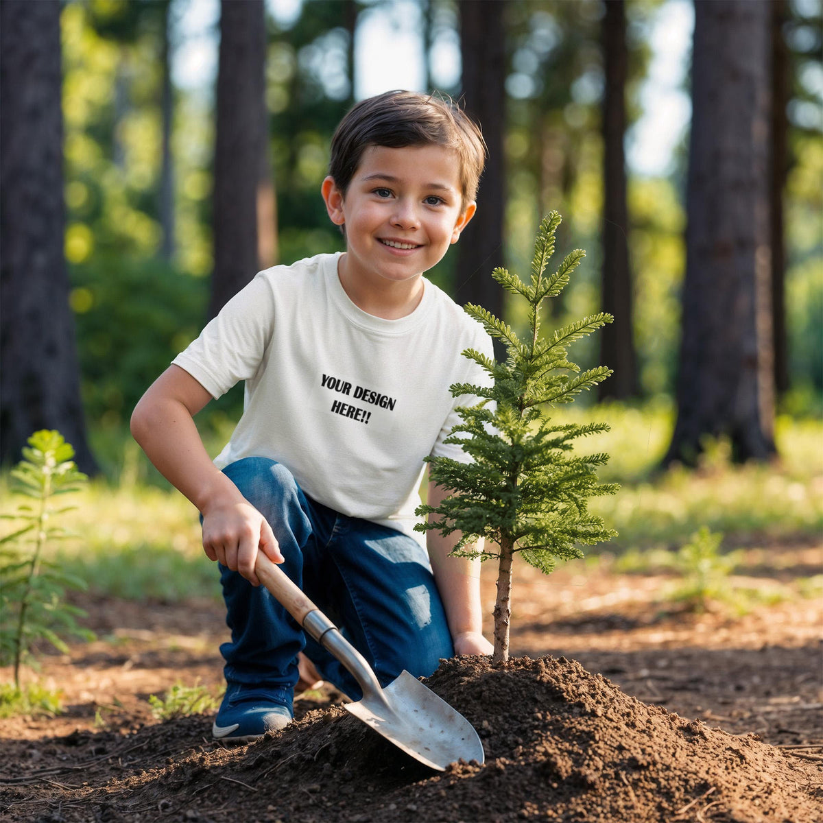 Custom Design Bella + Canvas 3001Y Unisex Youth T-Shirt Front Print