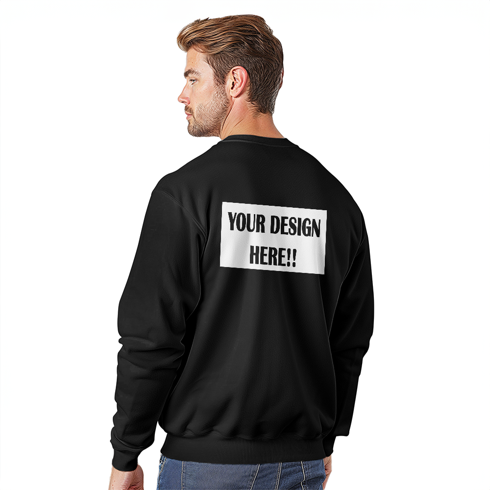 Custom Design Bella + Canvas 3945 Unisex Crewneck Sweatshirt Back Print