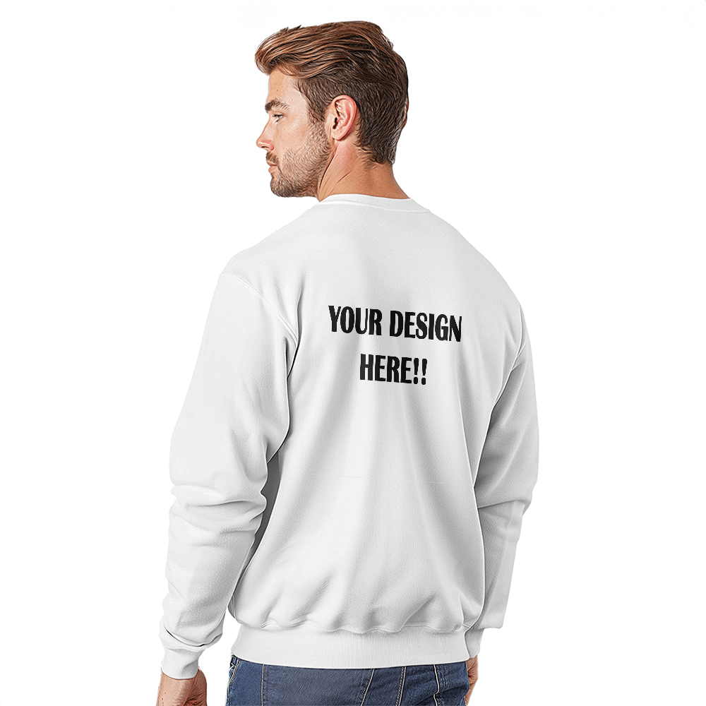 Custom Design Bella + Canvas 3945 Unisex Crewneck Sweatshirt Back Print