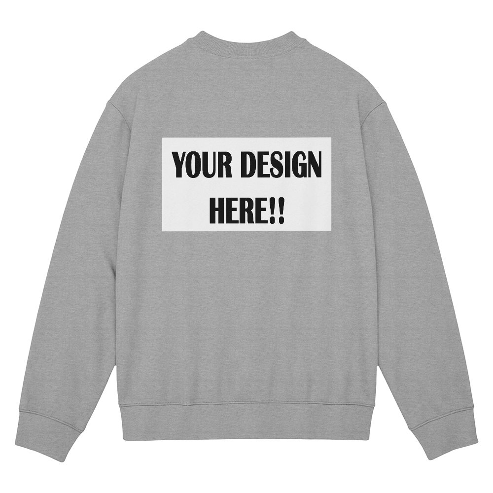 Custom Design Bella + Canvas 3945 Unisex Crewneck Sweatshirt Back Print