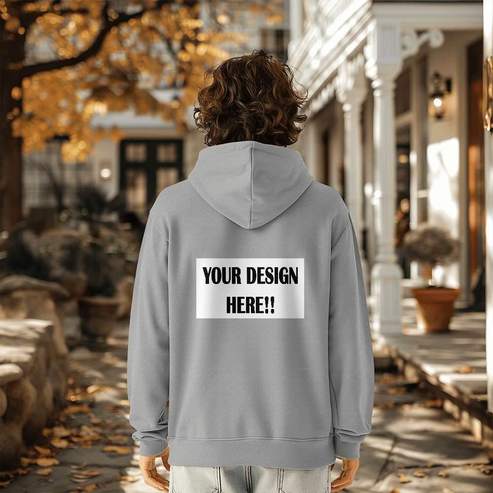 Custom Design Bella + Canvas 3719 Unisex Pullover Hoodie Back Print