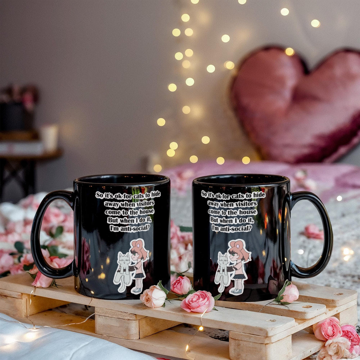Anti-Social? No, Just Cat-Level Selective — Black Mug