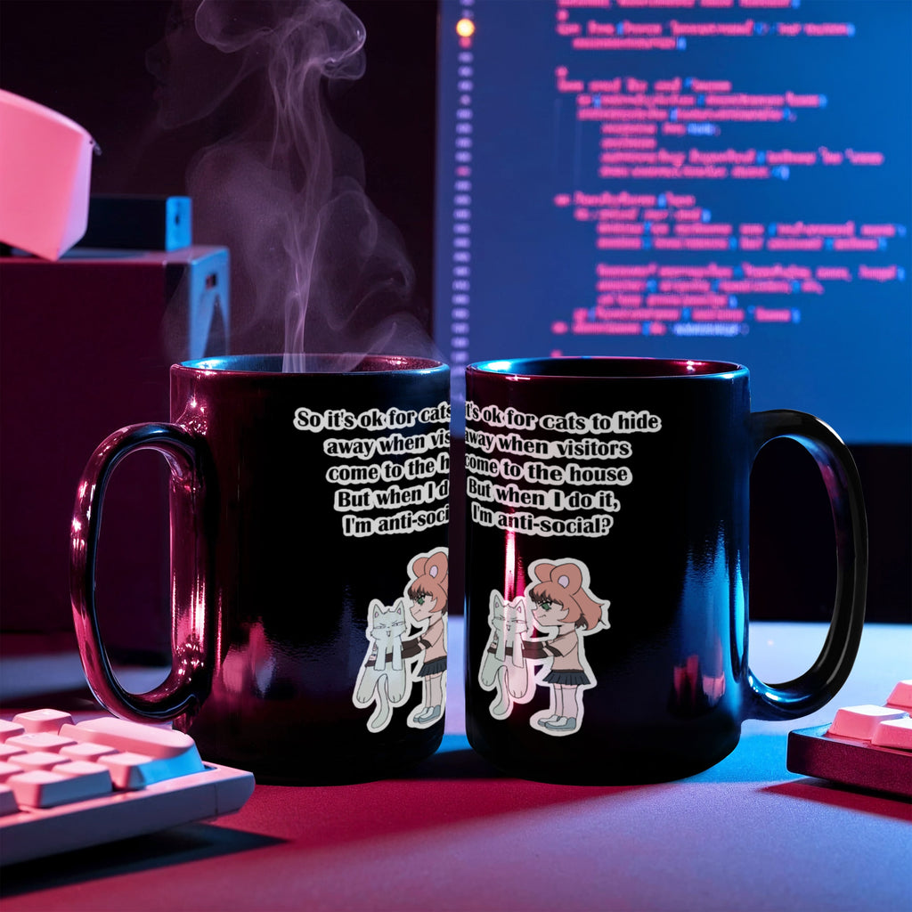 Anti-Social? No, Just Cat-Level Selective — Black Mug