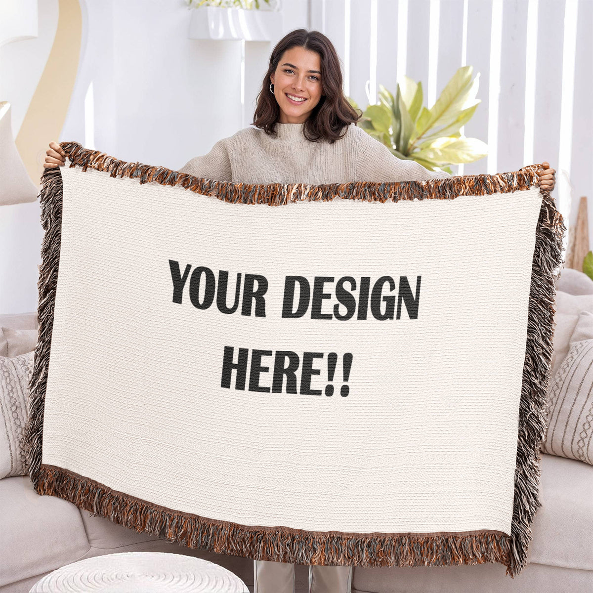 Custom Design Photo Heirloom Woven Blanket - Lanscape