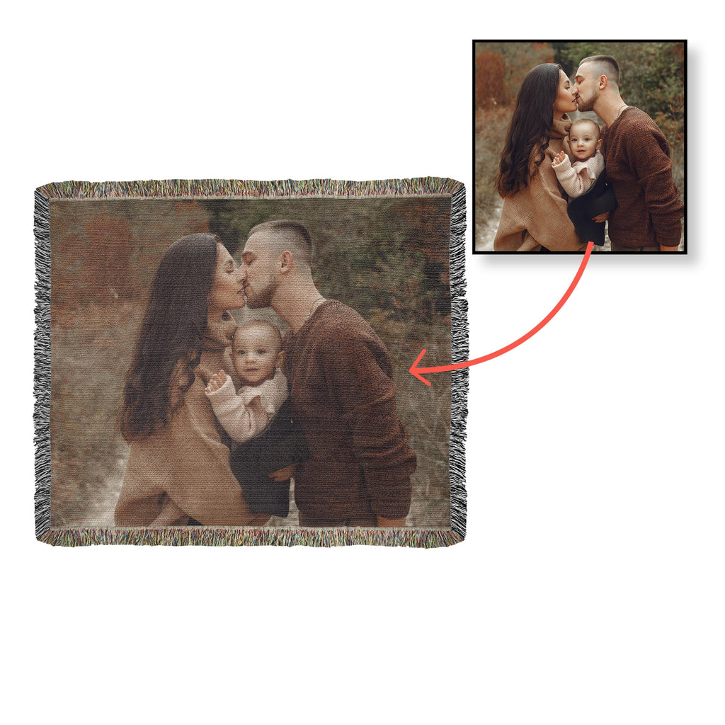 Custom Design Photo Heirloom Woven Blanket - Lanscape