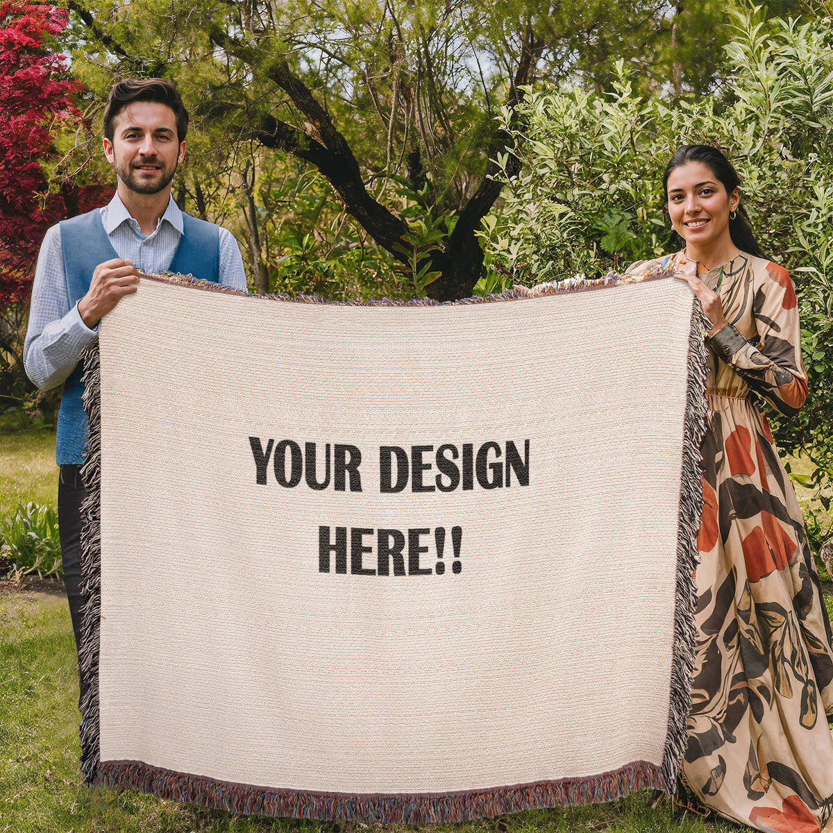 Custom Design Photo Heirloom Woven Blanket - Lanscape