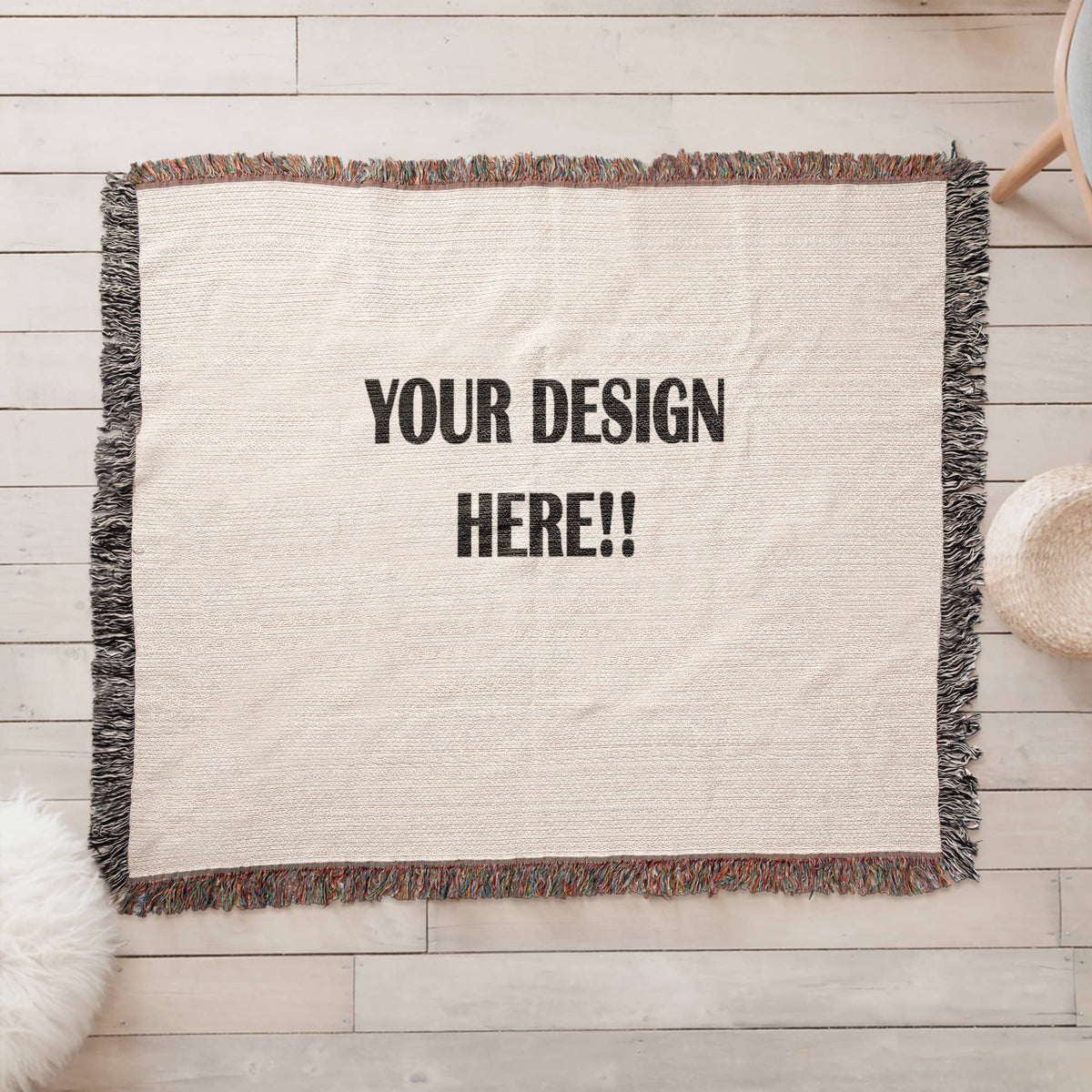 Custom Design Photo Heirloom Woven Blanket - Lanscape