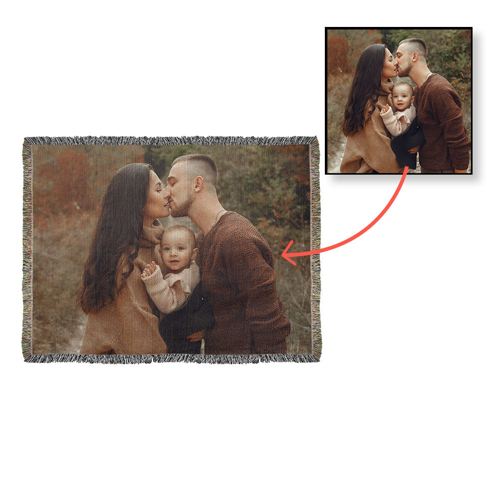 Custom Design Photo Heirloom Woven Blanket - Lanscape