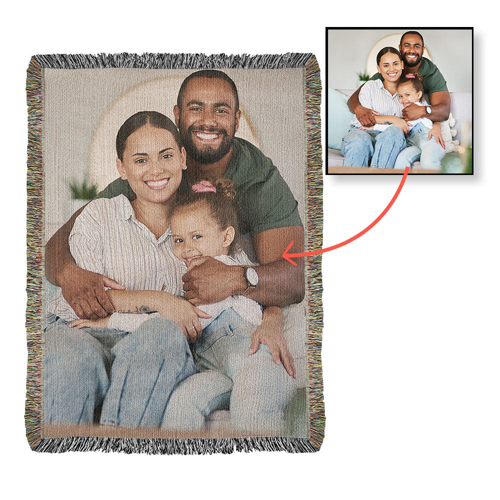 Custom Design  Photo Heirloom Photo Blanket - Portrait