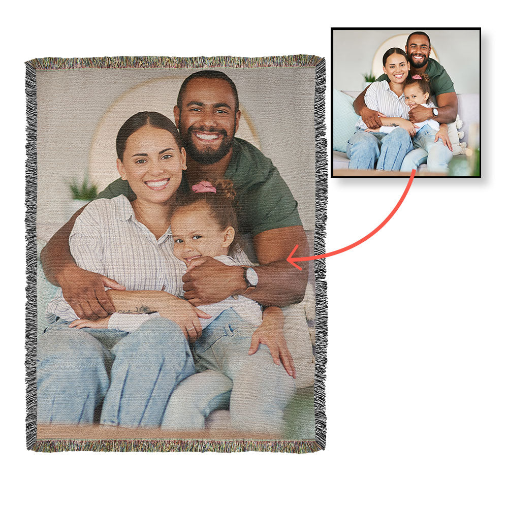 Custom Design  Photo Heirloom Photo Blanket - Portrait