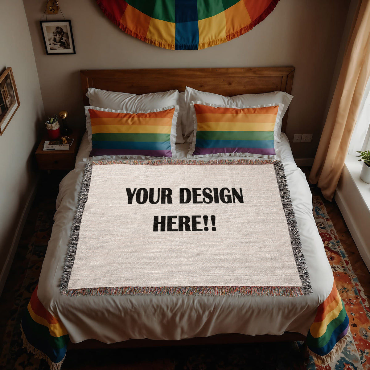 Custom Design Artwork Heirloom Woven Blanket - Landscape