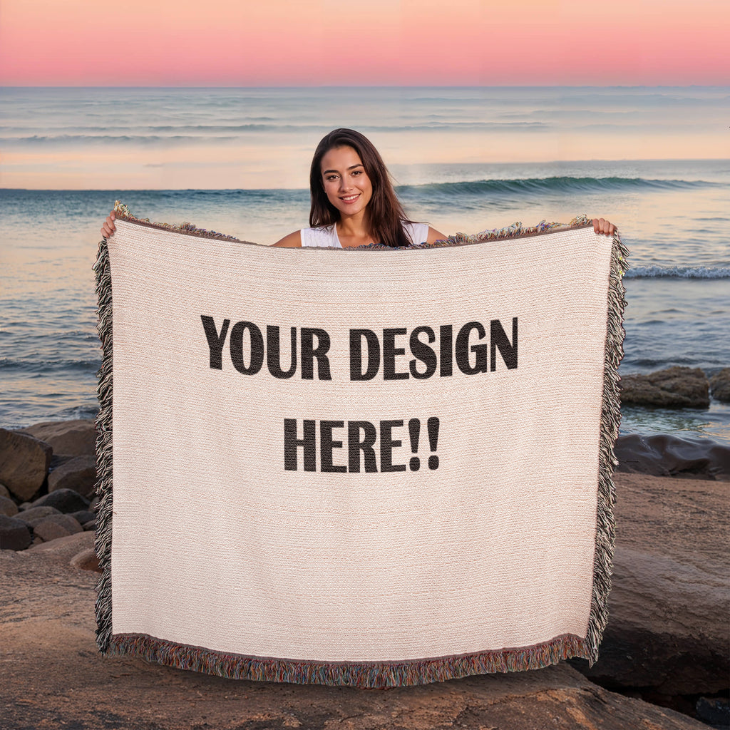 Custom Design Artwork Heirloom Woven Blanket - Landscape