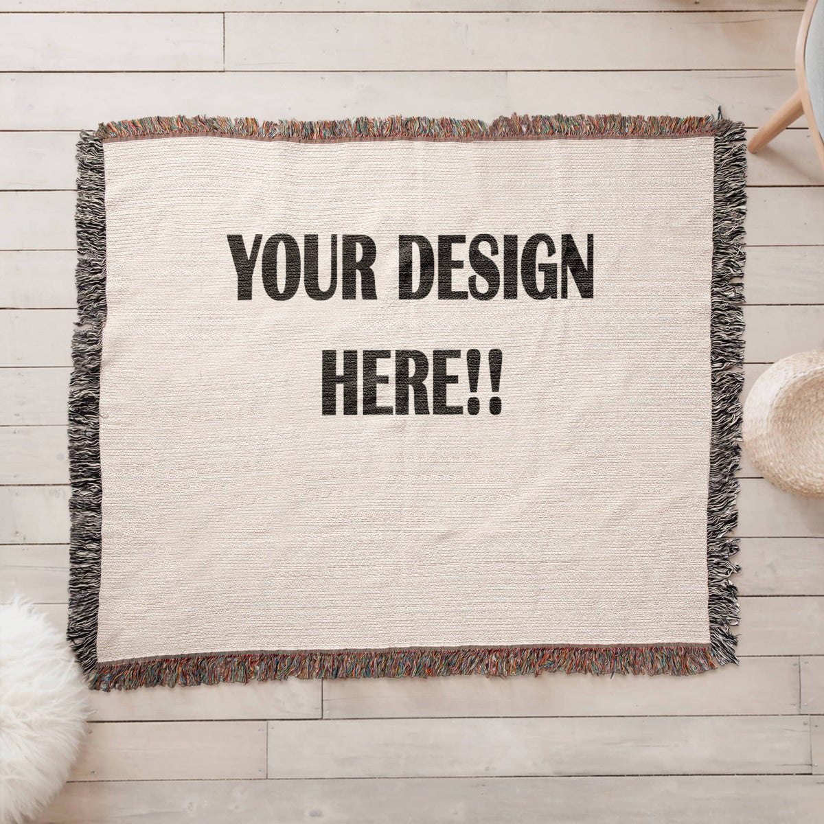 Custom Design Artwork Heirloom Woven Blanket - Landscape