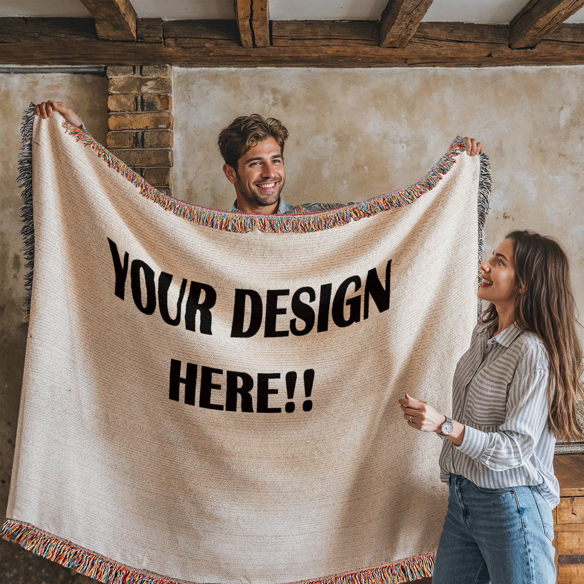 Custom Design Artwork Heirloom Woven Blanket - Landscape