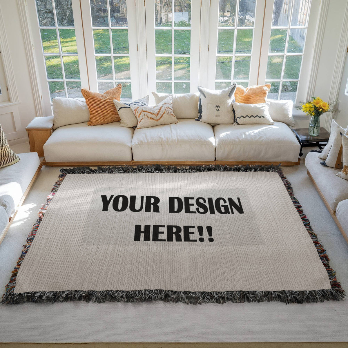 Custom Design Artwork Heirloom Woven Blanket - Landscape