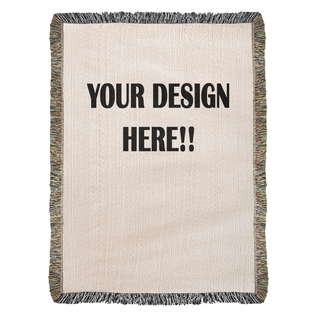 Custom Design Artwork Heirloom Woven Blanket - Portrait